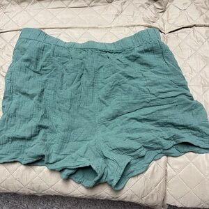 High Waist Teal Shorts for Women